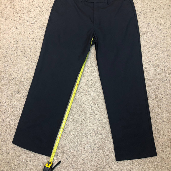 LRL Ralph Lauren Pants Mens 36x29 Total Comfort Wool Flat Front Dress Navy Blue - Picture 8 of 9